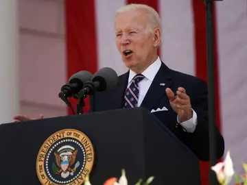 El presidente de Estados Unidos, Joe Biden, durante un discurso