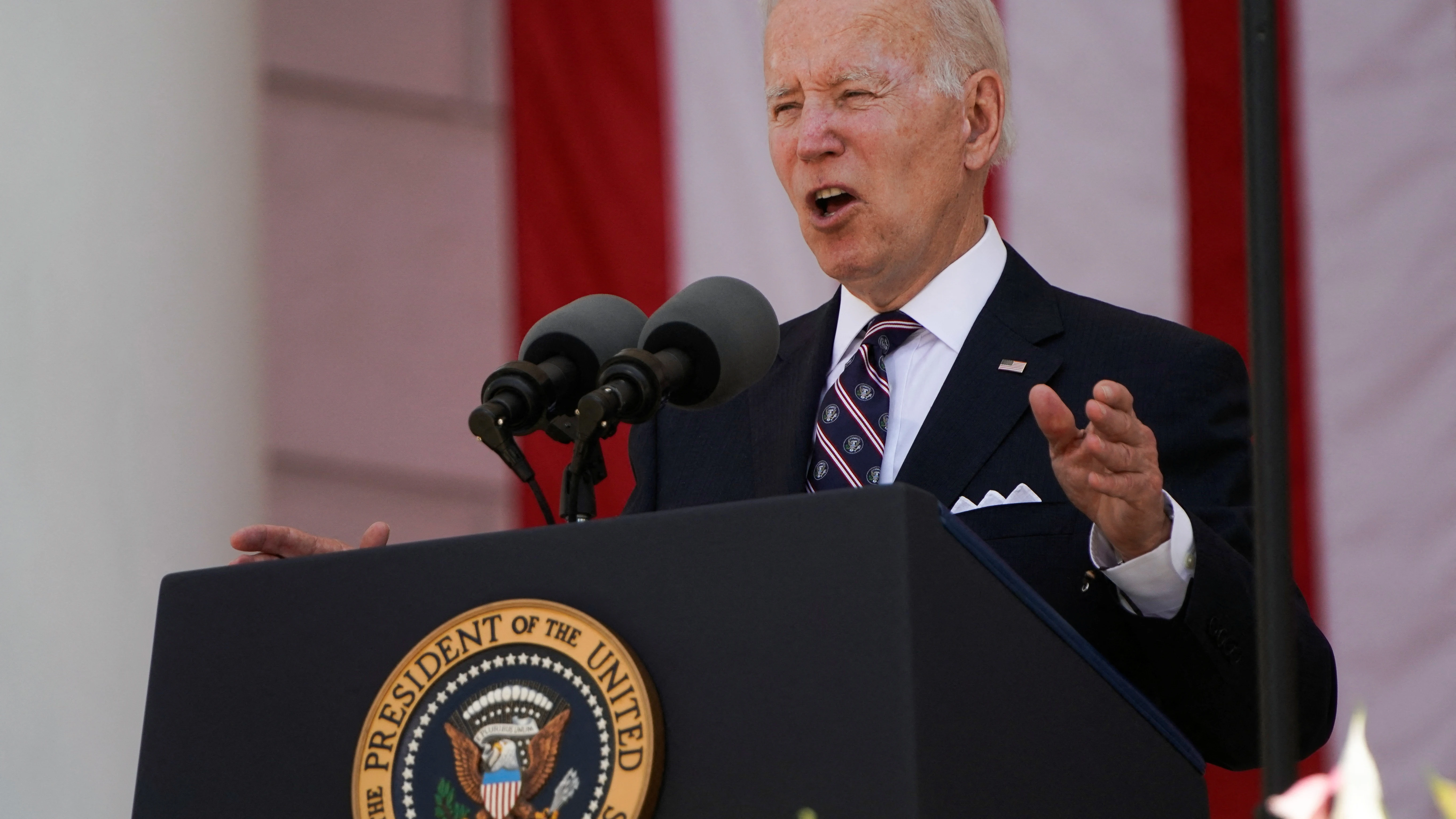 El presidente de Estados Unidos, Joe Biden, durante un discurso