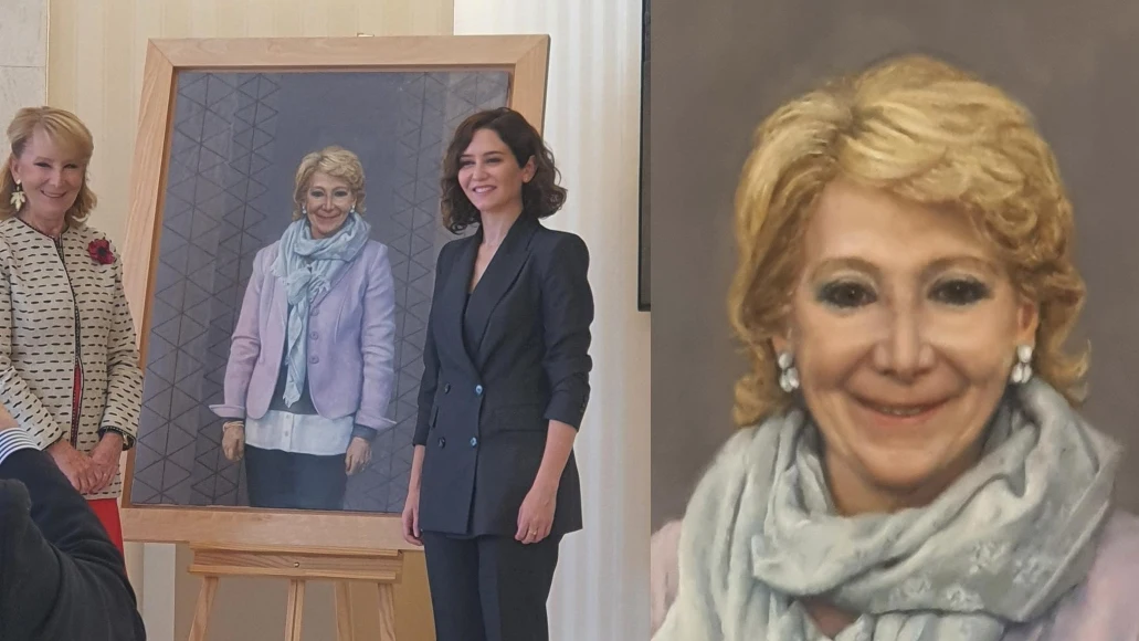 El cuadro de Esperanza Aguirre de más de 14.000 euros públicos que Ayuso colgará en Sol El cuadro de Esperanza Aguirre de más de 14.000 euros públicos que Ayuso colgará en Sol