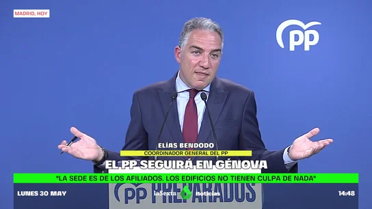 El PP seguirá en Génova: "Es propiedad de sus afiliados y los edificios no tienen la culpa de nada" La sede no se vende