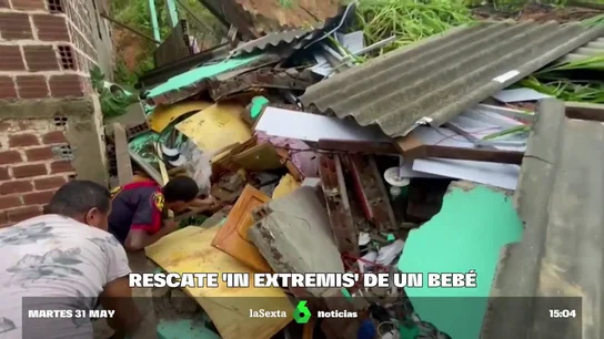 Alegría en mitad de la tragedia: el rescate 'in extremis' de un bebé en Brasil Un panorama desolador