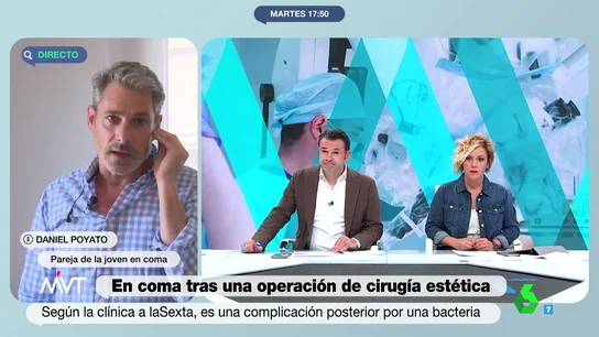 La respuesta del novio de la joven en coma tras una operación de cirugía estética a las explicaciones de la clínica dónde se operó La respuesta del novio de la joven en coma tras una operación de cirugía estética a las explicaciones de la clínica dónde se operó
