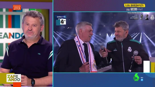 Miki Nadal desvela cómo fue su celebración con los futbolistas del Madrid en el Bernabéu: "Muchos ven Zapeando" Miki Nadal desvela cómo fue su celebración con los futbolistas del Madrid en el Bernabéu: "Muchos ven Zapeando"
