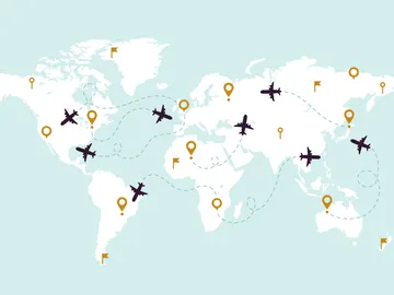 Mapa del mundo de viajes Mapa del mundo de viajes