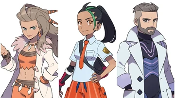 Albora, Mencía y Turo, personajes de los nuevos Pokémon Escarlata y Púrpura