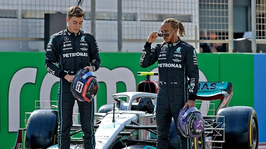 George Russell y Lewis Hamilton George Russell y Lewis Hamilton