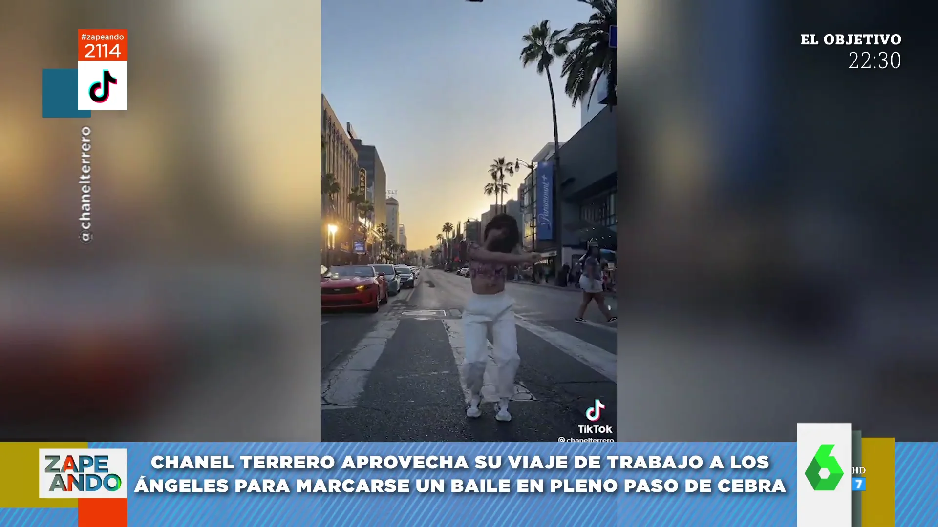 El baile viral de Chanel al ritmo de SloMo cruzando un paso de cebra en Los Ángeles