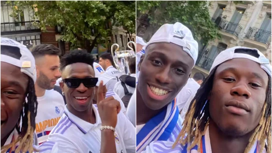 Eduardo Camavinga, Vinicius Jr. y Ferland Mendy Eduardo Camavinga, Vinicius Jr. y Ferland Mendy