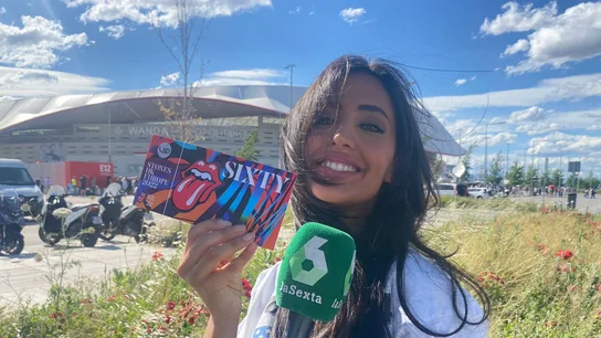 María Lamela con su entrada para el concierto de los Rolling Stones María Lamela con su entrada para el concierto de los Rolling Stones