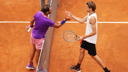 Rafa Nadal y Alexander Zverev Rafa Nadal y Alexander Zverev