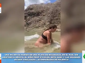La reacción de Miki Nadal al ver el vídeo de una mujer pariendo en una playa de Nicaragua: &quot;Esa niña recién nacida, no está&quot;