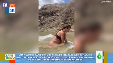 La reacción de Miki Nadal al ver el vídeo de una mujer pariendo en una playa de Nicaragua: "Esa niña recién nacida, no está"