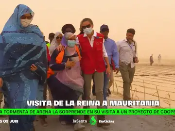 La visita de la reina Letizia a Mauritania coincide con la peor tormenta de arena de los últimos meses
