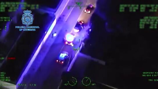 Im&aacute;genes a vista de helic&oacute;ptero de la persecuci&oacute;n policial en M&aacute;laga