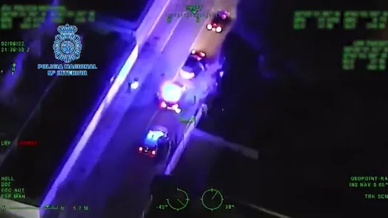 Imágenes a vista de helicóptero de la persecución policial en Málaga Imágenes a vista de helicóptero de la persecución policial en Málaga