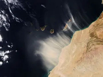 Vista del polvo desde el espacio Vista del polvo desde el espacio