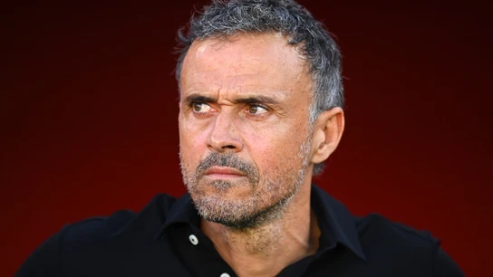 Luis Enrique en un partido Luis Enrique en un partido