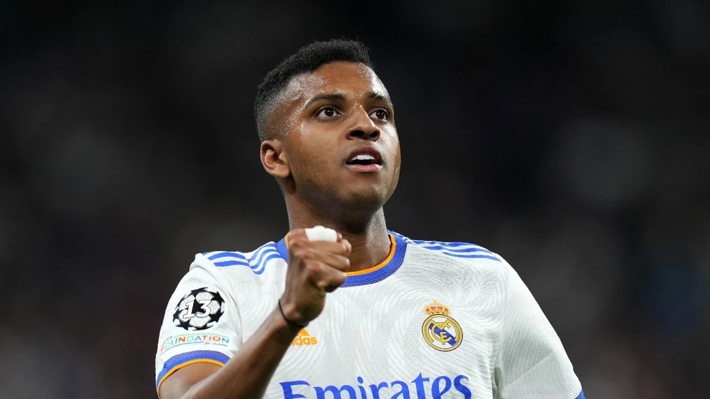 Rodrygo celebra un gol Rodrygo celebra un gol