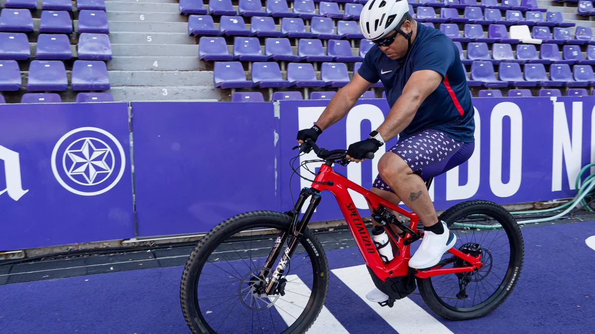 Ronaldo, en bicicleta