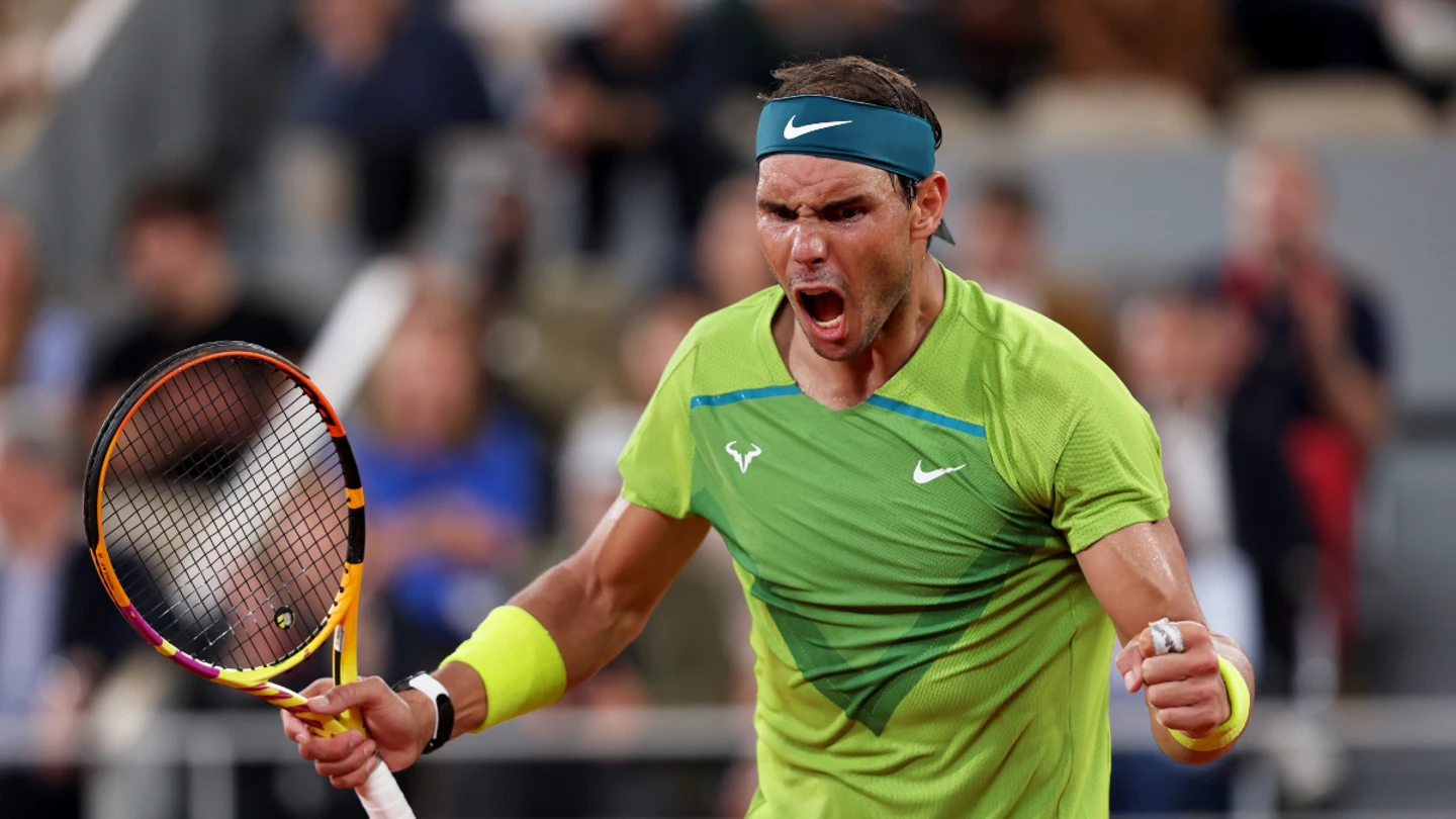 Rafa Nadal celebra un punto Rafa Nadal celebra un punto