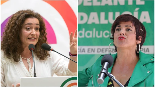 A la izquierda, Inma Nieto (Por Andalucía); a la derecha, Teresa Rodríguez (Adelante Andalucía) A la izquierda, Inma Nieto (Por Andalucía); a la derecha, Teresa Rodríguez (Adelante Andalucía)