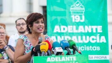 La candidata de Adelante Andalucía, Teresa Rodríguez