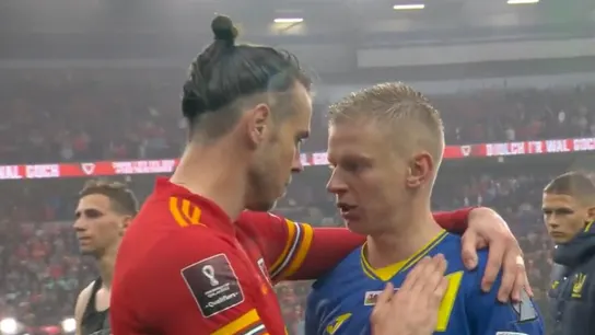 Gareth Bale y Oleksandr Zinchenko Gareth Bale y Oleksandr Zinchenko