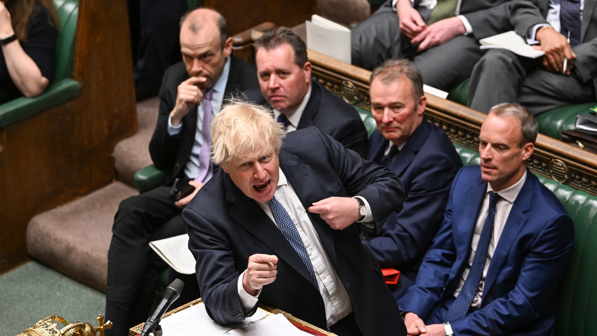 Boris Johnson interviene en la Cámara de los Comunes de Reino Unido.