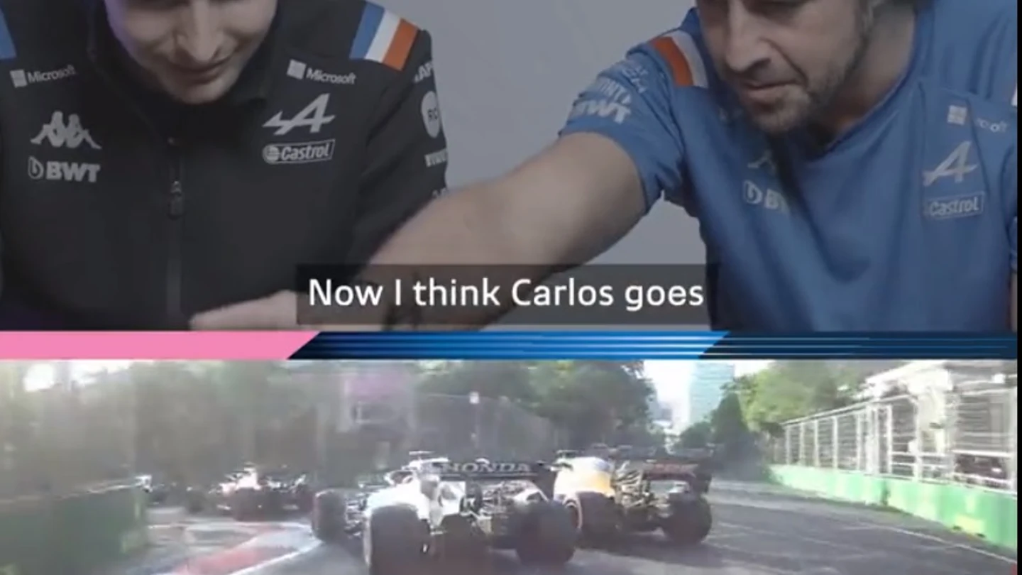 Fernando Alonso y Ocon alucinan con la 'minicarrera' del bicampeón de F1 en Bakú 2021 Fernando Alonso y Ocon alucinan con la 'minicarrera' del bicampeón de F1 en Bakú 2021