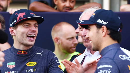 Verstappen, Marko y Pérez Verstappen, Marko y Pérez