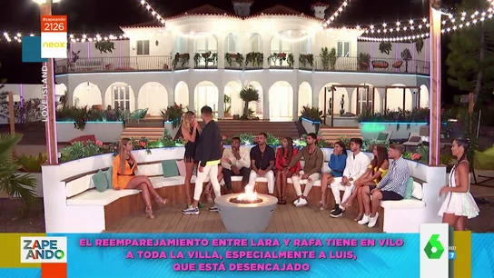 Las caras de Luis al vivir el tenso reencuentro entre Rafa y Lara sabiendo que se lió con Mireia en Love Island Las caras de Luis al vivir el tenso reencuentro entre Rafa y Lara sabiendo que se lió con Mireia en Love Island