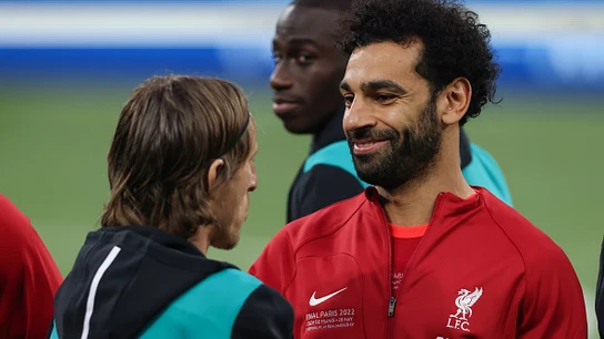 Luka Modric y Mohamed Salah Luka Modric y Mohamed Salah