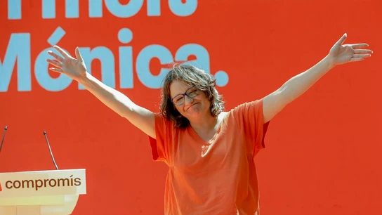Mónica Oltra en un acto de Compromís Mónica Oltra en un acto de Compromís