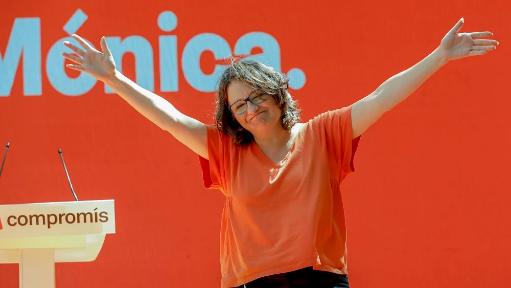 Mónica Oltra en un acto de Compromís