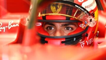 Carlos Sainz, en el Ferrari