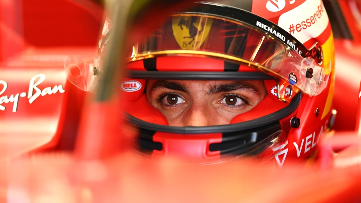 Carlos Sainz, en el Ferrari