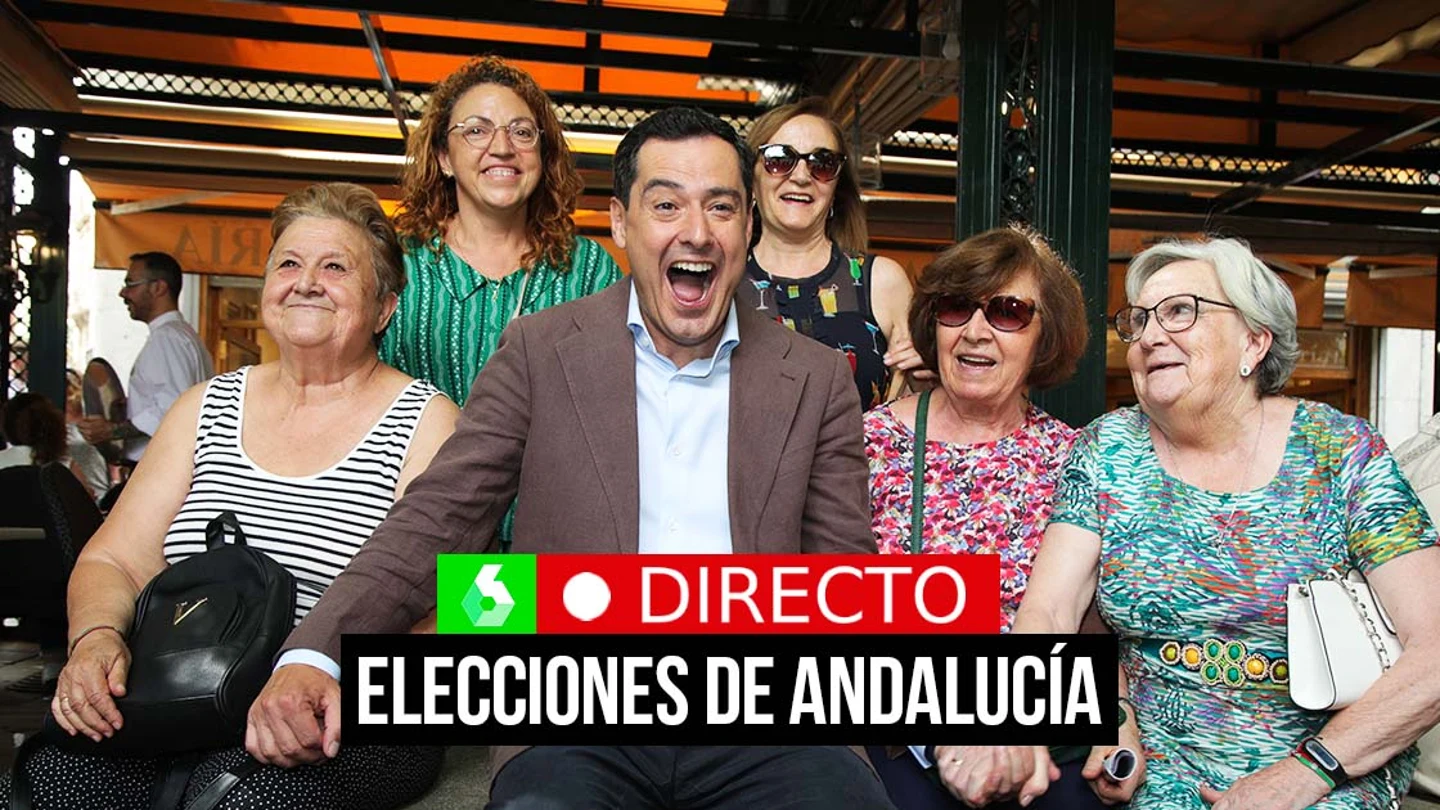 El candidato del PP a la reelección en la Junta, Juanma Moreno, bromea con un grupo de mujeres durante un paseo por Granada cuando se celebran las fiestas del Corpus con el desfile de La Tarasca El candidato del PP a la reelección en la Junta, Juanma Moreno, bromea con un grupo de mujeres durante un paseo por Granada cuando se celebran las fiestas del Corpus con el desfile de La Tarasca