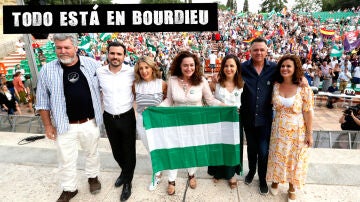 Un momento del acto electoral de "Por Andalucía" en la localidad sevillana de Dos Hermanas