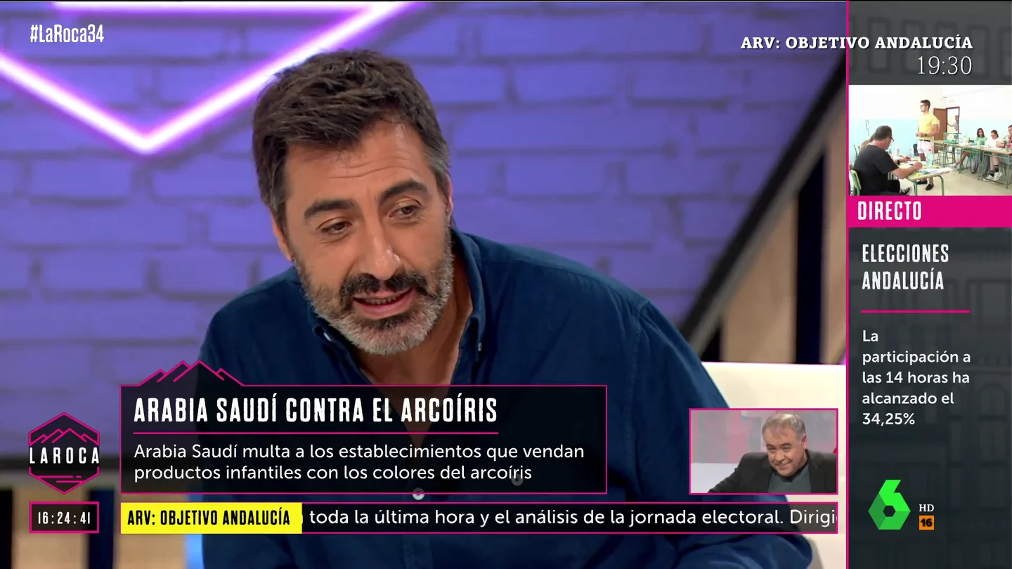 La reflexión de Juan del Val sobre la homosexualidad en Arabia Saudí: "Cuando se le tiene tanto miedo, algo pasa" La reflexión de Juan del Val sobre la homosexualidad en Arabia Saudí: "Cuando se le tiene tanto miedo, algo pasa"