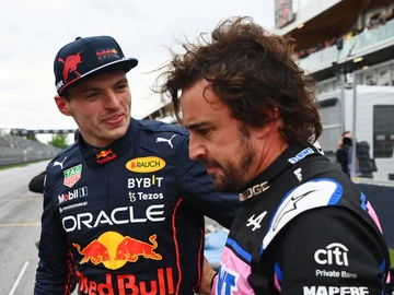 Verstappen, con Fernando Alonso Verstappen, con Fernando Alonso