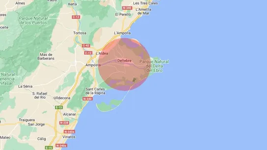 Esto es lo que ocupan 30.000 hectáreas en el Delta del Ebro. Hectareómetro Esto es lo que ocupan 30.000 hectáreas en el Delta del Ebro. Hectareómetro