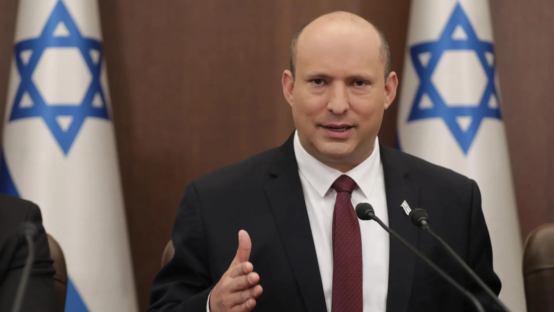 El primer ministro israelí, Naftali Bennett, durante una reunión de gabinete en la oficina del primer ministro en Jerusalén.