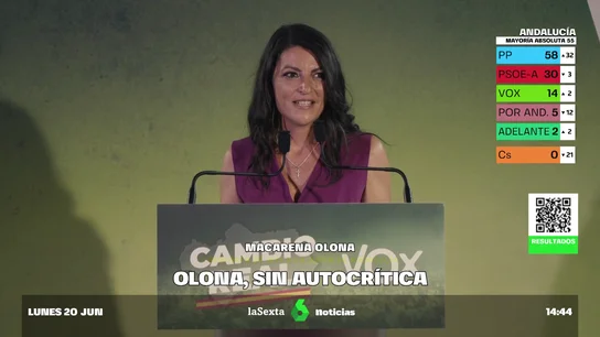 Olona, sin autocrítica Olona, sin autocrítica