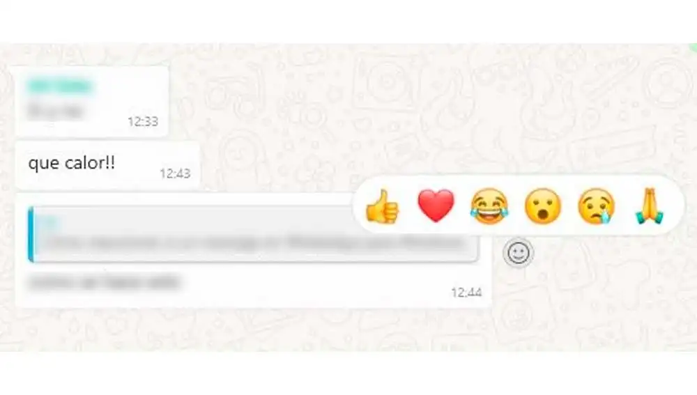 Reaccionando a los mensajes Reaccionando a los mensajes