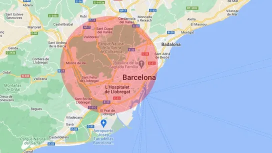 Esto es lo que ocupan 30.000 hectáreas en la zona metropolitana de Barcelona. Esto es lo que ocupan 30.000 hectáreas en la zona metropolitana de Barcelona.