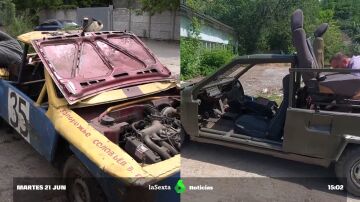 Los vehículos de la guerra en Ucrania: ambulancias y coches de carrera tuneados para el conflicto