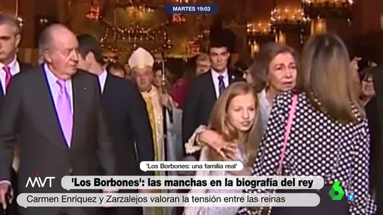 Tensión entre reinas: las diferentes visiones del encontronazo de Letizia y Sofía en la catedral de Palma con "pellizco" a Leonor incluido Tensión entre reinas: las diferentes visiones del encontronazo de Letizia y Sofía en la catedral de Palma con "pellizco" a Leonor incluido