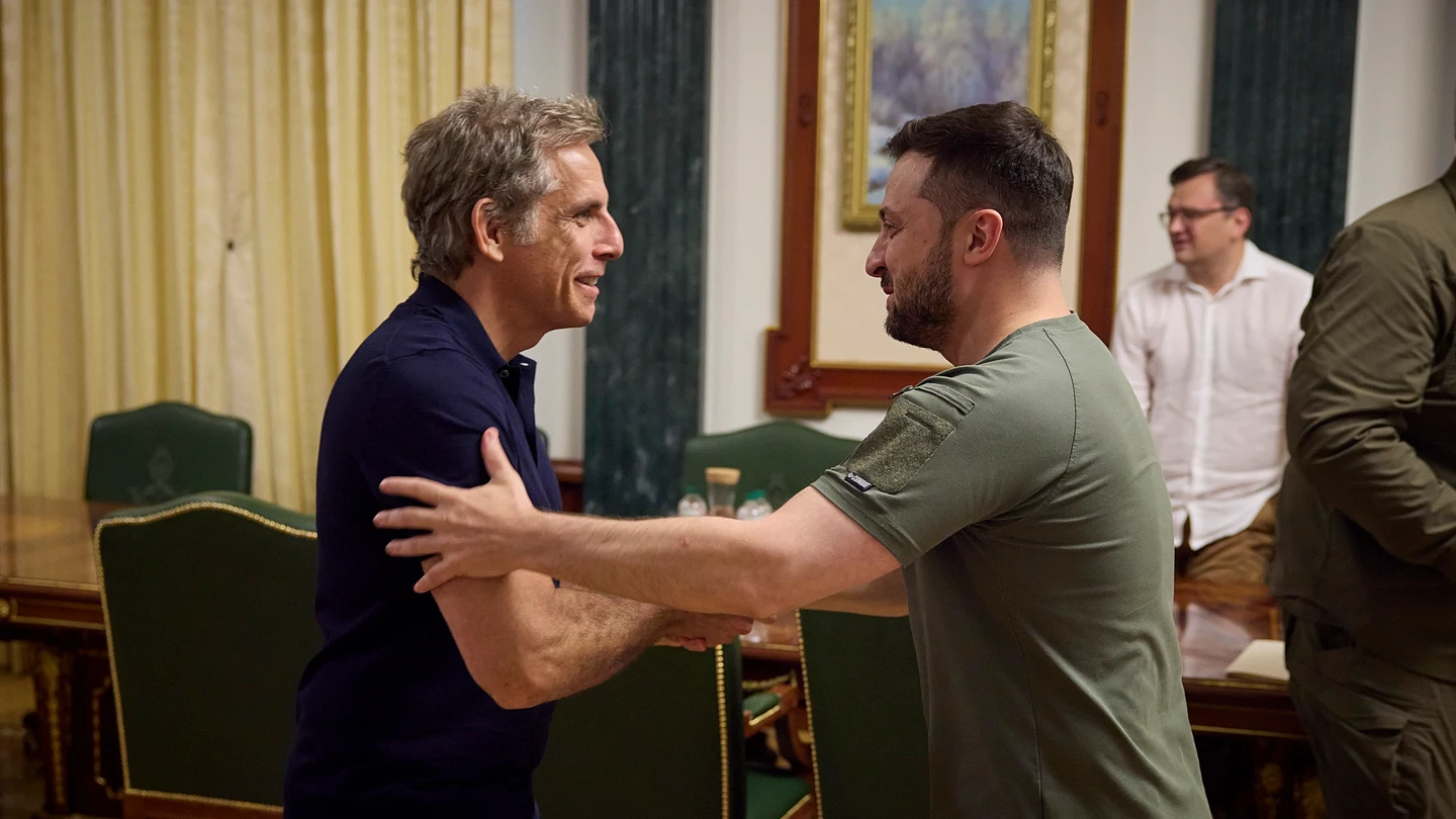 Ben Stiller visita al presidente de Ucrania en Kiev Ben Stiller visita al presidente de Ucrania en Kiev