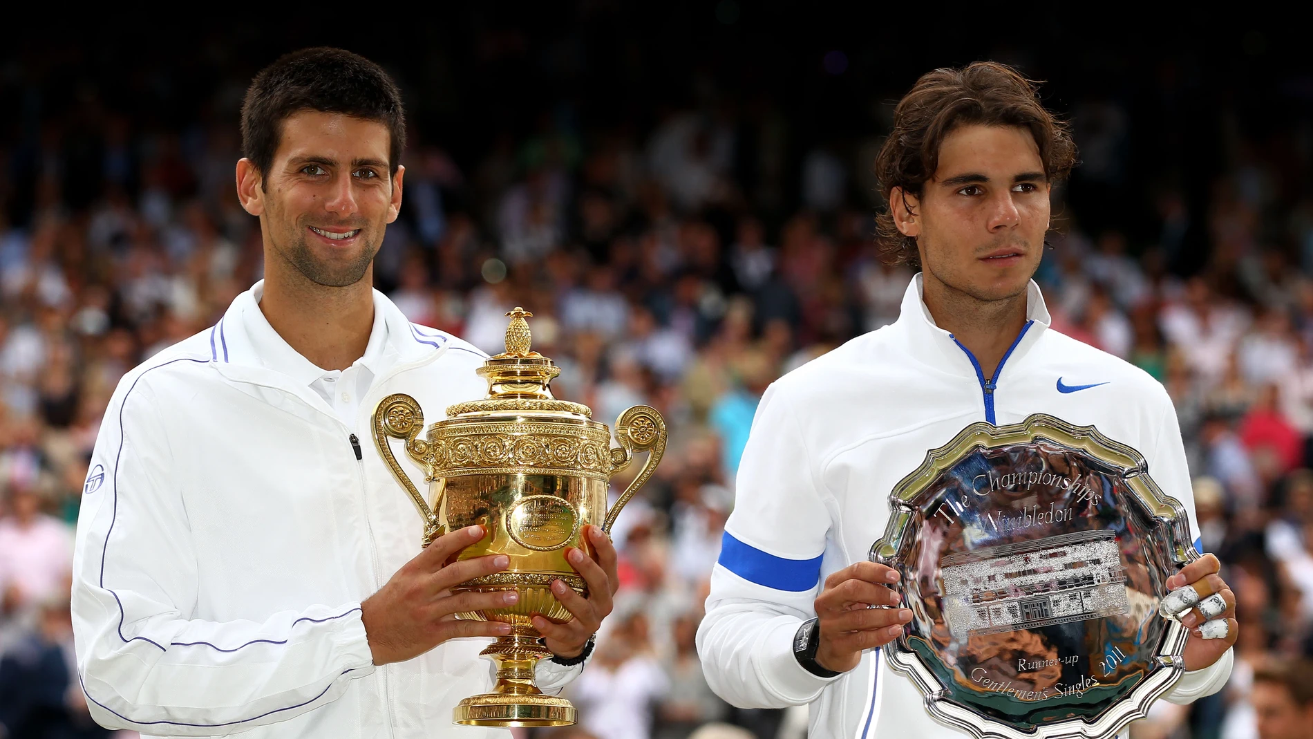 Rafa Nadal y Novak Djokovic en Wimbledon