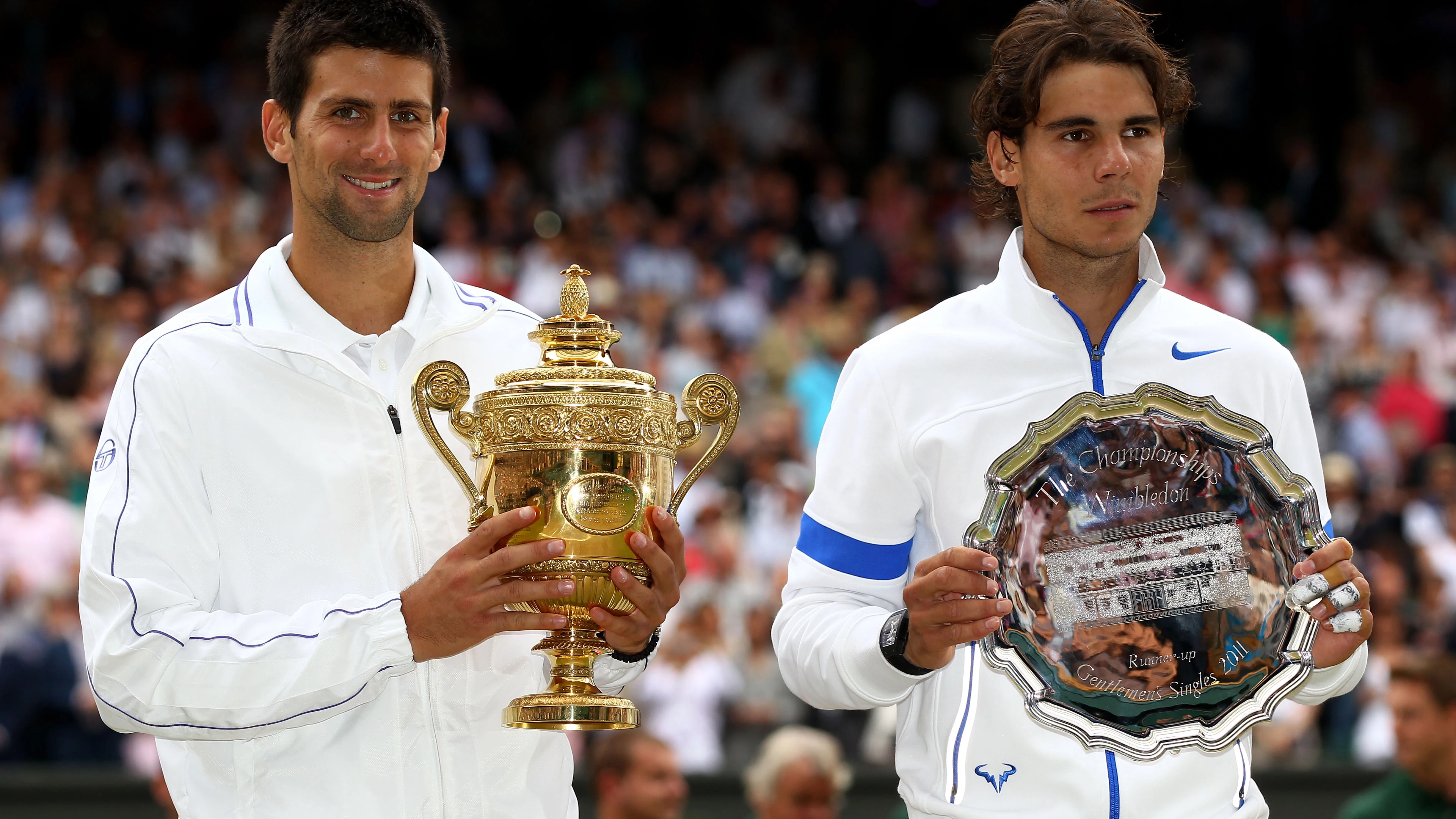 Rafa Nadal y Novak Djokovic en Wimbledon